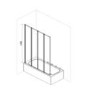 GRADE A1 - Chrome Folding Bath Shower Screen 1450 x 120mm - Cetus
