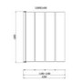 GRADE A1 - Chrome Folding Bath Shower Screen 1450 x 120mm - Cetus