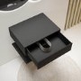 600mm Black Wall Hung Countertop Shelves - Lugo