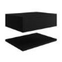 600mm Black Wall Hung Countertop Shelves - Lugo