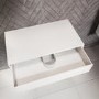 GRADE A2 - 800mm White Wall Hung Countertop Basin Shelves - Lugo