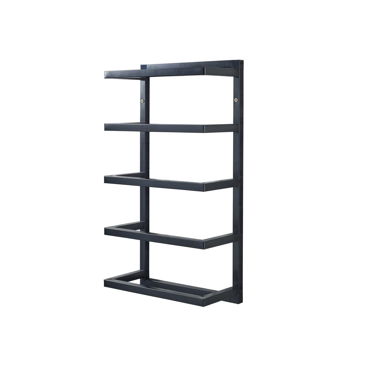 Black 5 Tier Wall Mounted Towel Rack