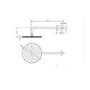 Vance 250mm Shower Head and Wall Arm Brushed Brass