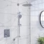 GRADE A2 - Chrome 2 Outlet Concealed Thermostatic Shower Valve with 2 Function Push Button - Vance