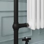 GRADE A1 - Black and White Heated Towel Rail Radiator 952 x 659mm - Regent