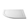 900x760mm Stone Resin Left Hand Offset Quadrant Shower Tray - Pearl