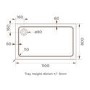 1100x800mm Stone Resin Rectangular Shower Tray - Pearl