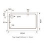 1000x800mm Stone Resin Rectangular  Shower Tray - Pearl