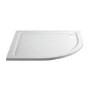 900x760mm Stone Resin Right Hand Offset Quadrant Shower Tray - Pearl