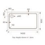 GRADE A1 - 1400x800mm Stone Resin Rectangular Shower Tray - Pearl         