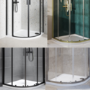 GRADE A1 - 800mm Stone Resin Quadrant Shower Tray - Pearl