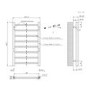 Brass Towel Radiator 800 x 500mm - Sonoran