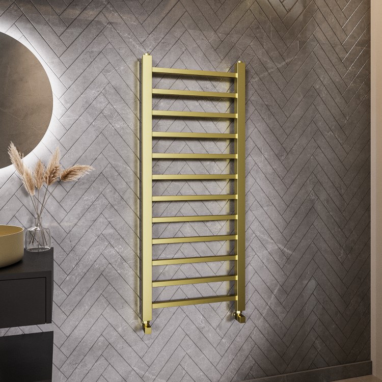 GRADE A2 - Brass Towel Radiator 1200 x 500mm - Sonoran