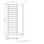 GRADE A2 - Brass Towel Radiator 1600 x 500mm - Sonoran