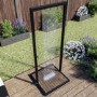 Black Outdoor Shower with Wood Effect Base - Zen