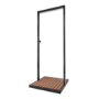 Black Outdoor Shower with Wood Effect Base - Zen