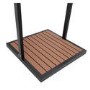 Black Outdoor Shower with Wood Effect Base - Zen