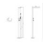 GRADE A1 - Chrome Outdoor Shower with Pencil Hand Shower 2 Outlets - Suva