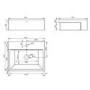1200mm Green Toilet and Sink Unit with Marble Worktop and Brushed Brass Fittings - Coniston
