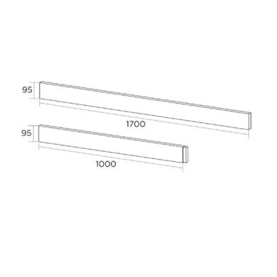 95mm High Riser Kit Pack for 1300-1700mm Width Shower Trays - White