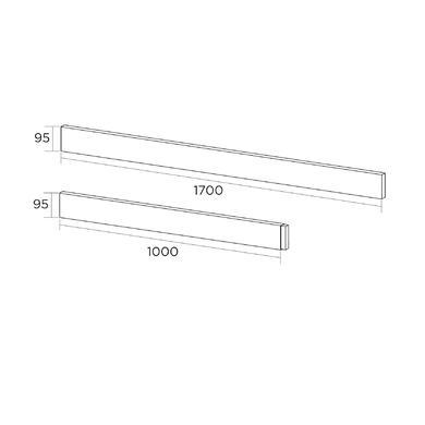 95mm High Riser Kit Pack for 1300-1700mm Width Shower Trays - White