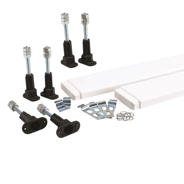 100mm High Riser Kit Pack for Offset Quadrant Shower Tray - White