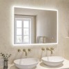 Rectangular LED Heated Bathroom Mirror 900 x 700mm - Ariel