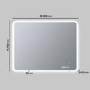 Rectangular Heated Bathroom Mirror with Lights 900 x 700mm - Ariel