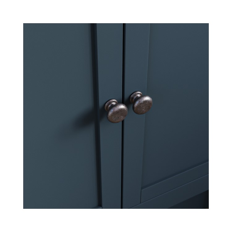 1500 - 1800mm Indigo Blue Toilet and Sink Unit with Oak Worktop - Aylesford
