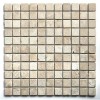 White Travertine Tumbled Wall/Floor Mosaic Tile