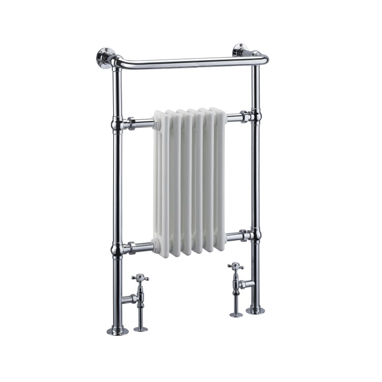 Eton Chrome Traditional Towel Rail Radiator - 963 x 538mm