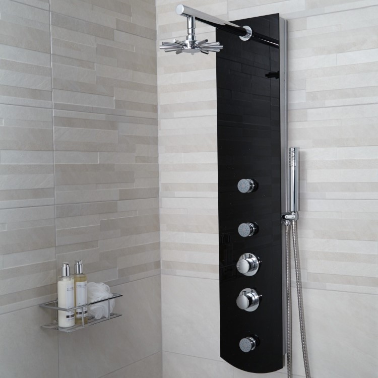 Thermostatic Shower Tower Panel - Crystal Range
