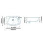 Cosmo 460mm Wallhung Cloakroom Basin