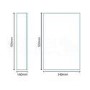Stainless Steel Sliding Door Mirrored Cabinet 500H 340W 160D