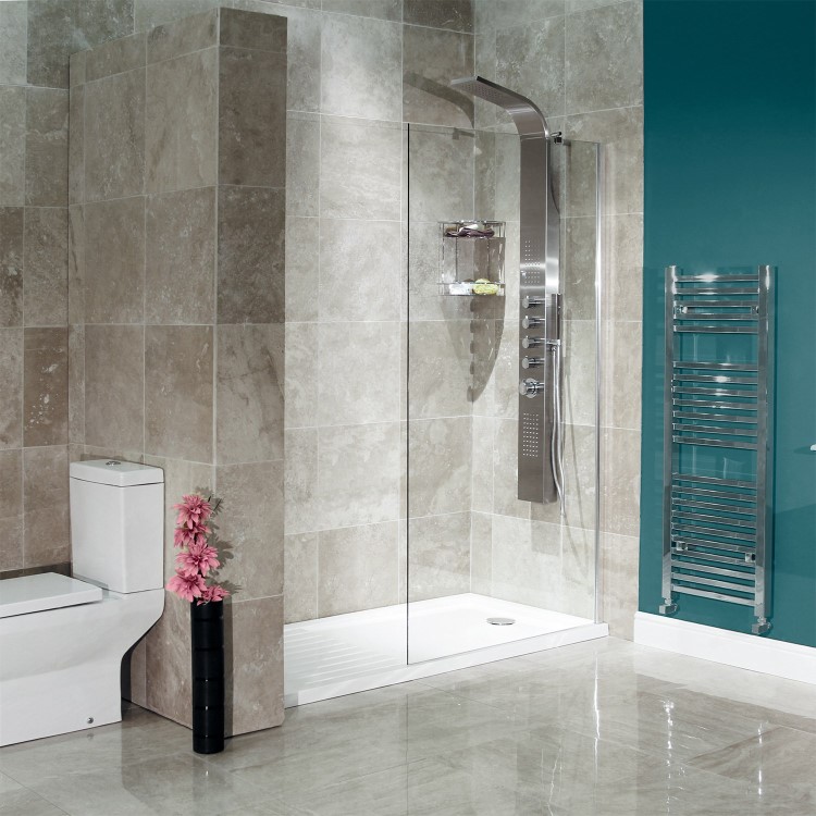 Walk-In Glass Shower Screen 1850 x 900mm - 8mm Glass