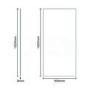 Walk-In Glass Shower Screen 1850 x 900mm - 8mm Glass