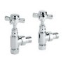 Deluxe Traditional Angled Chrome Radiator Valves- For Pipework Which Comes From The Wall