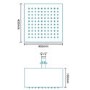 Quartino Square 400mm Ceiling Shower Head