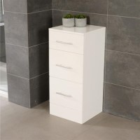 Windsor 350mm Floor Standing Storage Unit - White 3 Drawer Unit