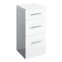 Windsor 350mm Floor Standing Storage Unit - White 3 Drawer Unit