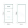 Windsor 350mm Floor Standing Storage Unit - White 3 Drawer Unit