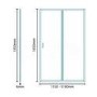 Sliding Door Enclosure 1200 x 700mm - 6mm Glass - Aquafloe Range