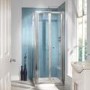 Bi Fold Door Shower Enclosure 760mm with Side Panel 100mm - 6mm Glass - Aquafloe Range