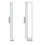 Aqualine 8mm Return Shower Screen - H1850 x W250mm