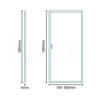 Pivot Shower Door 800mm - 6mm Glass - Aquafloe Range