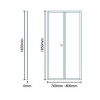 GRADE A1 - 800mm Bi-Fold Shower Door 6mm Glass - Aquafloe