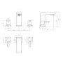 3 Hole Bath Filler Tap - Andra Range