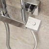 Thermostatic Mixer Bar Shower with Square Overhead &amp; Handset - Vira