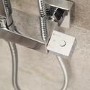 Thermostatic Mixer Bar Shower with Square Overhead & Handset - Vira