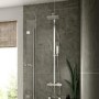 Thermostatic Mixer Bar Shower with Square Overhead & Handset - Vira